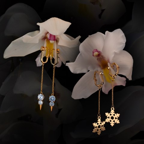 Upko Non-pierced clitoral jewelry dangle with snowflake Upko Non-pierced clitoral jewelry dangle with snowflake