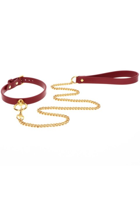 Wegańska skórzana obroża ze smyczą Taboom O-Ring Collar and Chain Leash Wegańska skórzana obroża ze smyczą Taboom O-Ring Collar and Chain Leash