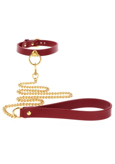 Wegańska skórzana obroża ze smyczą Taboom O-Ring Collar and Chain Leash Wegańska skórzana obroża ze smyczą Taboom O-Ring Collar and Chain Leash