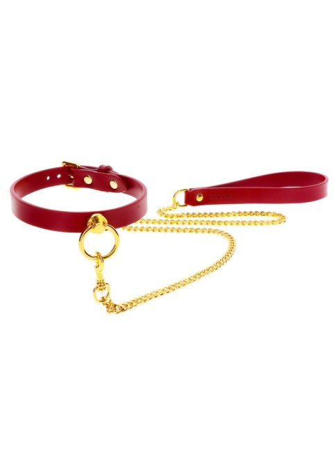 Wegańska skórzana obroża ze smyczą Taboom O-Ring Collar and Chain Leash Wegańska skórzana obroża ze smyczą Taboom O-Ring Collar and Chain Leash