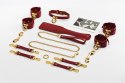 Zestaw czerwonych skórzanych akcesoriów Upko Leather Kinky Tools Set Red
