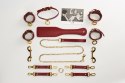 Zestaw czerwonych skórzanych akcesoriów Upko Leather Kinky Tools Set Red