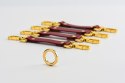 Zestaw czerwonych skórzanych akcesoriów Upko Leather Kinky Tools Set Red