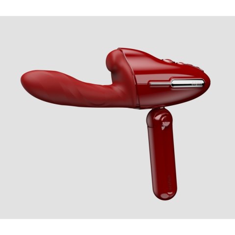 Przenośna seksmaszyna Qingnan No.9 Handheld Vibrating and Rotating Thruster Set Red Przenośna seksmaszyna Qingnan No.9 Handheld Vibrating and Rotating Thruster Set Red
