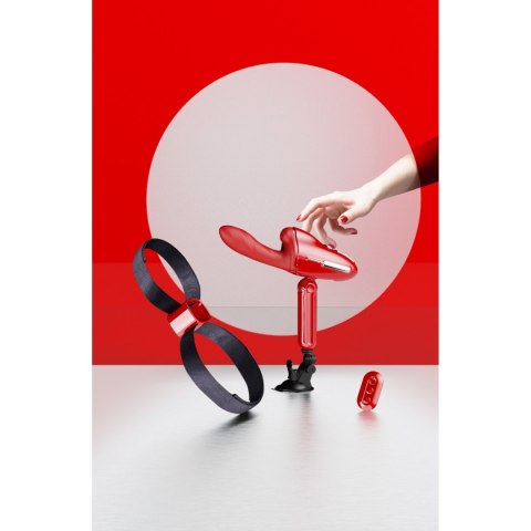 Przenośna seksmaszyna Qingnan No.9 Handheld Vibrating and Rotating Thruster Set Red Przenośna seksmaszyna Qingnan No.9 Handheld Vibrating and Rotating Thruster Set Red