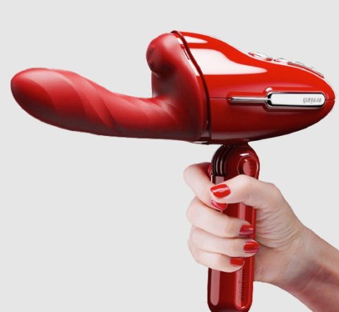 Przenośna seksmaszyna Qingnan No.9 Handheld Vibrating and Rotating Thruster Set Red Przenośna seksmaszyna Qingnan No.9 Handheld Vibrating and Rotating Thruster Set Red