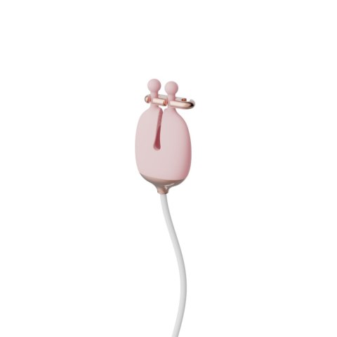 Qingnan No.2 Vibrating Nipple Clamps and Choker Set Pink Qingnan No.2 Vibrating Nipple Clamps and Choker Set Pink