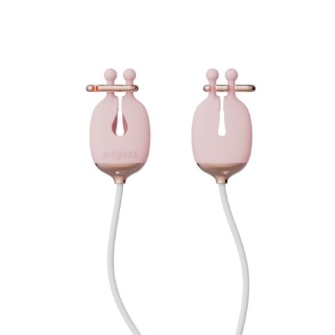 Qingnan No.2 Vibrating Nipple Clamps and Choker Set Pink Qingnan No.2 Vibrating Nipple Clamps and Choker Set Pink