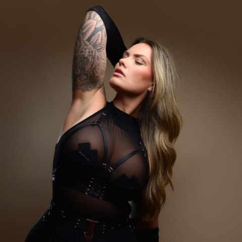 Kinky Diva otwarty biustonosz Open Bra Black/Rose Gold Kinky Diva otwarty biustonosz Open Bra Black/Rose Gold