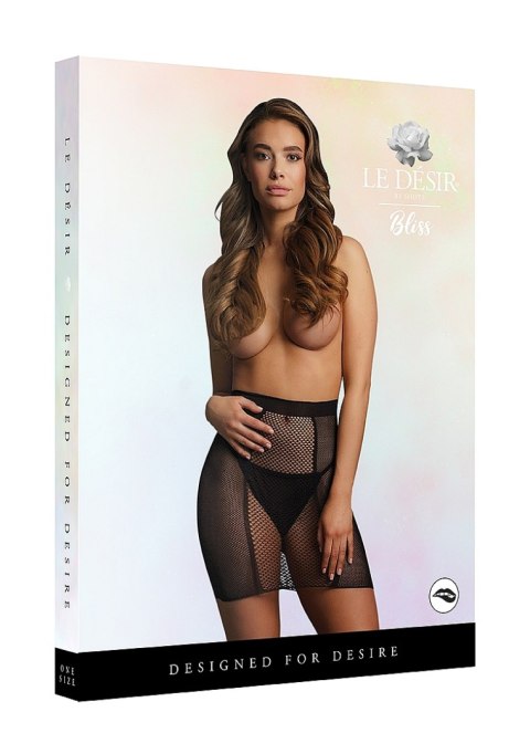 LE DÉSIR High-Waist Fishnet Skirt One Size Black LE DÉSIR High-Waist Fishnet Skirt One Size Black