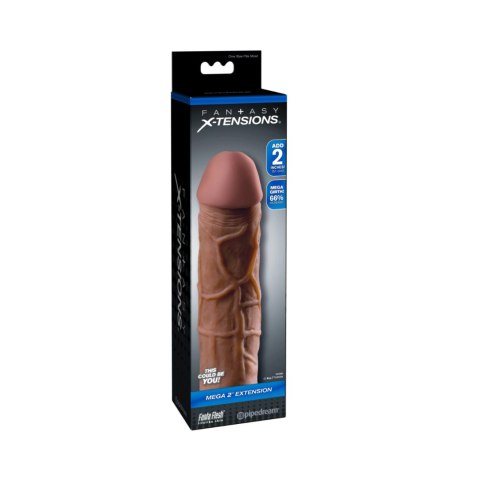Nakładka na penisa Pipedream Fantasy X-tensions Mega 2" Extension Brown Nakładka na penisa Pipedream Fantasy X-tensions Mega 2" Extension Brown