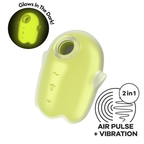 Satisfyer Glowing Ghost - świecący w ciemności podwójny wibrator pulsacyjny - żółty Satisfyer Glowing Ghost - świecący w ciemności podwójny wibrator pulsacyjny - żółty