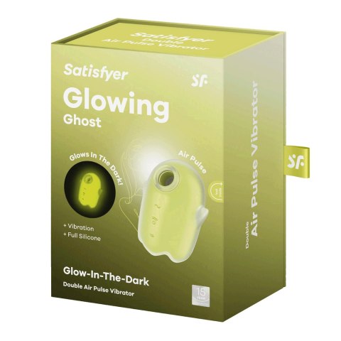 Satisfyer Glowing Ghost - świecący w ciemności podwójny wibrator pulsacyjny - żółty Satisfyer Glowing Ghost - świecący w ciemności podwójny wibrator pulsacyjny - żółty