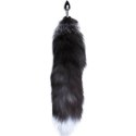 Alive korek analny lisi ogon Black & White Fox Tail M