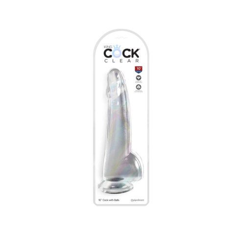 King Cock Transparentne Dildo Clear 10" with Balls King Cock Transparentne Dildo Clear 10" with Balls