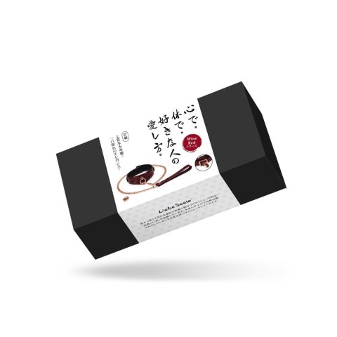 Liebe Seele obróżka ze smyczą Wine Red Curved Collar Liebe Seele obróżka ze smyczą Wine Red Curved Collar