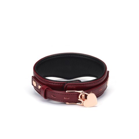 Liebe Seele obróżka ze smyczą Wine Red Curved Collar Liebe Seele obróżka ze smyczą Wine Red Curved Collar
