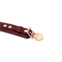 Liebe Seele obróżka ze smyczą Wine Red Curved Collar