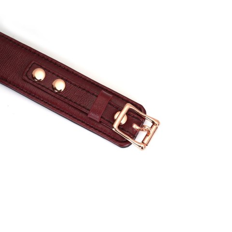 Liebe Seele obróżka ze smyczą Wine Red Curved Collar Liebe Seele obróżka ze smyczą Wine Red Curved Collar