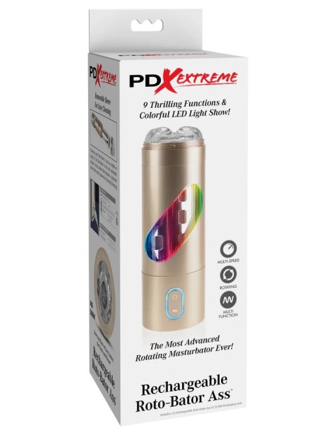 PDX Extreme Masturbator Rechargeable Roto-Bator Ass Multicolor PDX Extreme Masturbator Rechargeable Roto-Bator Ass Multicolor