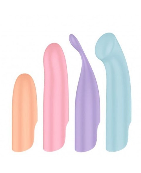 Satisfyer wibrator z wymiennymi nakładkami Playful Four Satisfyer wibrator z wymiennymi nakładkami Playful Four
