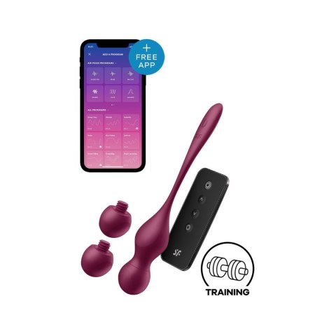Satisfyer wibrujące kulki Love Birds Vary Connect App wine red Satisfyer wibrujące kulki Love Birds Vary Connect App wine red