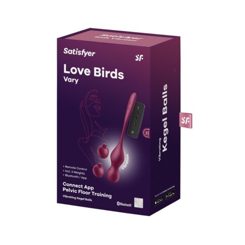 Satisfyer wibrujące kulki Love Birds Vary Connect App wine red Satisfyer wibrujące kulki Love Birds Vary Connect App wine red