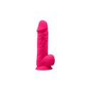 Silexd Silikonowe Dildo 21,5 cm Fuchsia