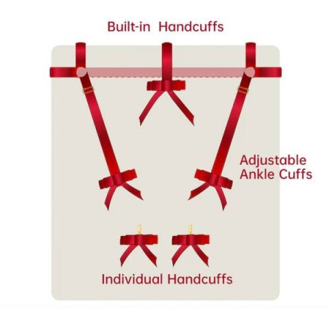 Upko pasy do łózka Bowknot Bed Restraint Straps Upko pasy do łózka Bowknot Bed Restraint Straps
