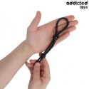 Addicted Toys Double Loop - silikonowa lina z podwojną pętlą, czarna 19,5 cm
