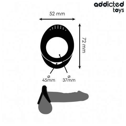 Addicted Toys Double Ring Teksturowany System Stabilizujący 72 mm Addicted Toys Double Ring Teksturowany System Stabilizujący 72 mm