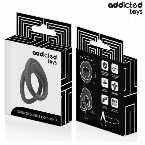 Addicted Toys Double Ring Teksturowany System Stabilizujący 72 mm Addicted Toys Double Ring Teksturowany System Stabilizujący 72 mm