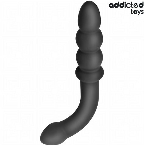 Addicted Toys Masażer Intymny Podwojny 16,5 cm Silikonowy Czarny Addicted Toys Masażer Intymny Podwojny 16,5 cm Silikonowy Czarny