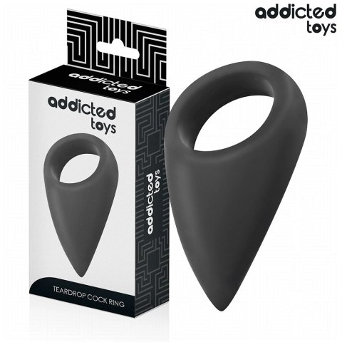 Addicted Toys Pierścień Anatomiczny Łezka Czarny 112x62 mm Addicted Toys Pierścień Anatomiczny Łezka Czarny 112x62 mm