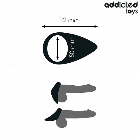 Addicted Toys Pierścień Anatomiczny Łezka Czarny 112x62 mm Addicted Toys Pierścień Anatomiczny Łezka Czarny 112x62 mm