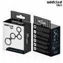 Addicted Toys - Pierścień anatomiczny z przegrodami, czarny, rozmiar uniwersalny