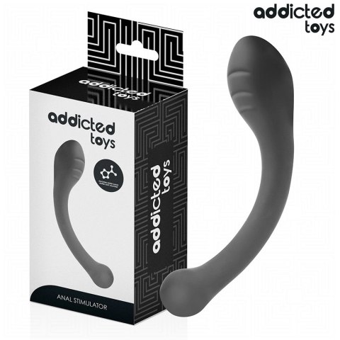 Addicted Toys Stymulator anatomiczny silikonowy 18 cm czarny Addicted Toys Stymulator anatomiczny silikonowy 18 cm czarny