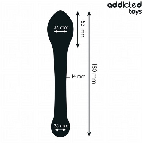 Addicted Toys Stymulator anatomiczny silikonowy 18 cm czarny Addicted Toys Stymulator anatomiczny silikonowy 18 cm czarny