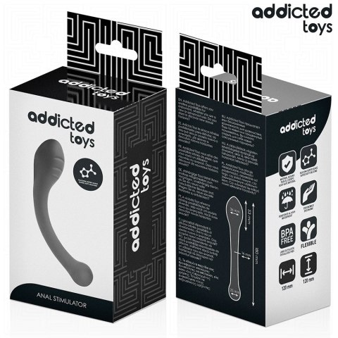 Addicted Toys Stymulator anatomiczny silikonowy 18 cm czarny Addicted Toys Stymulator anatomiczny silikonowy 18 cm czarny