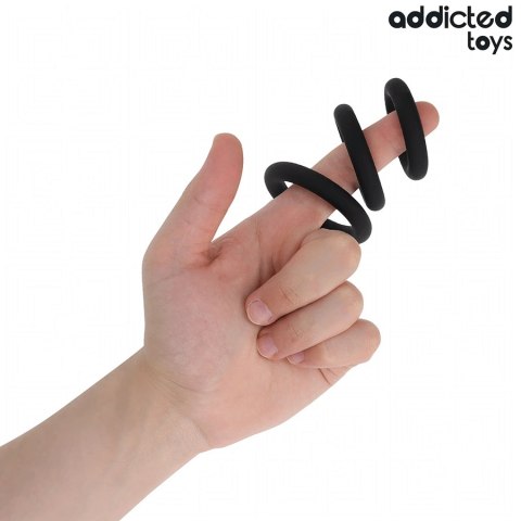 Addicted Toys Zestaw 3 Pierścieni Silikonowych Model 1 - Komfort i Dopasowanie Addicted Toys Zestaw 3 Pierścieni Silikonowych Model 1 - Komfort i Dopasowanie
