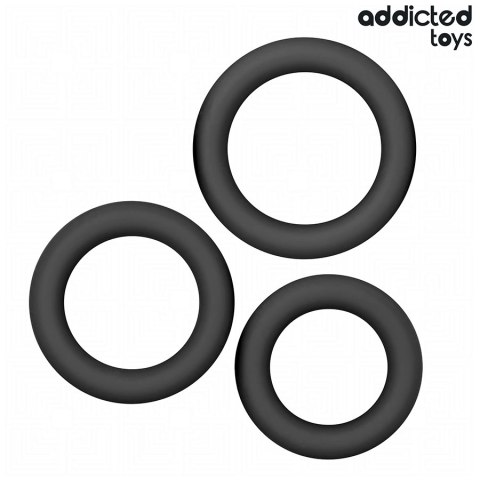 Addicted Toys Zestaw 3 Pierścieni Silikonowych Model 1 - Komfort i Dopasowanie Addicted Toys Zestaw 3 Pierścieni Silikonowych Model 1 - Komfort i Dopasowanie