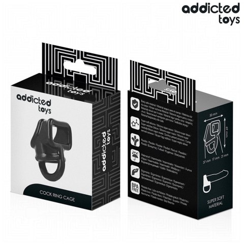 Addicted Toys pierścień wspierający w formie klatki, czarny, 69 mm Addicted Toys pierścień wspierający w formie klatki, czarny, 69 mm