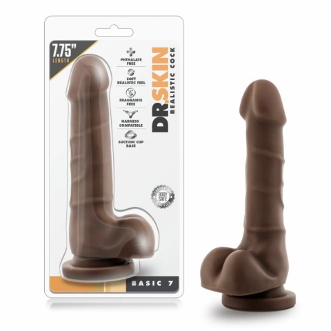 Blush Dr. Skin Model 7.75'' Chocolate - anatomiczny model z przyssawką Blush Dr. Skin Model 7.75'' Chocolate - anatomiczny model z przyssawką