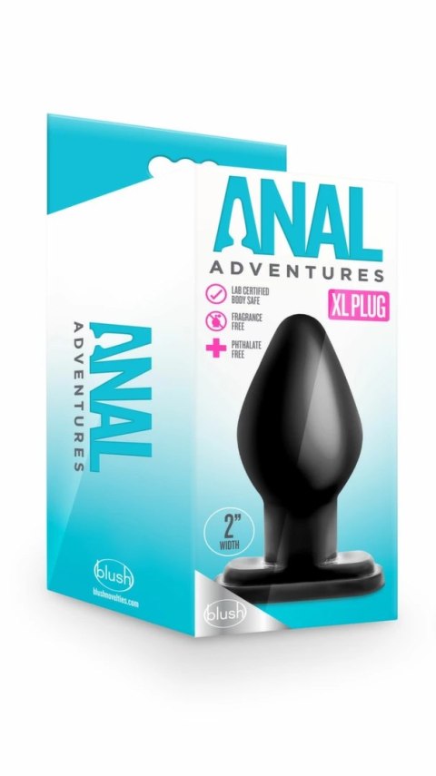 Blush Novelties Anal Adventures XL Plug czarny anatomiczny rozmiar XL Blush Novelties Anal Adventures XL Plug czarny anatomiczny rozmiar XL