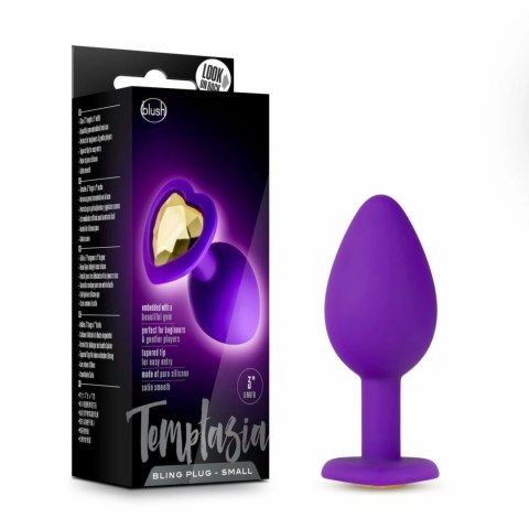 Blush Temptasia Bling Plug Small fioletowy z ozdobnym kryształem Blush Temptasia Bling Plug Small fioletowy z ozdobnym kryształem