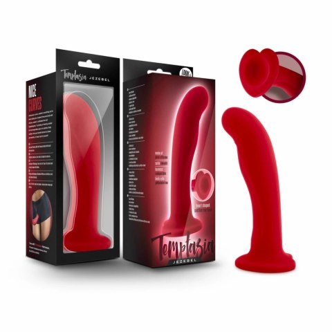 Blush Temptasia Jezebel Crimson - silikonowy model z przyssawką 15,8 cm Blush Temptasia Jezebel Crimson - silikonowy model z przyssawką 15,8 cm