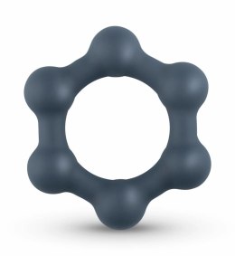 Boners Hexagon - silikonowy pierścień intymny z kulkami stalowymi