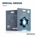 Boners Hexagon - silikonowy pierścień intymny z kulkami stalowymi