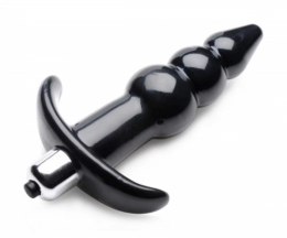 Bubbly Plug Black - Wibrujący model anatomiczny z pierścieniową strukturą