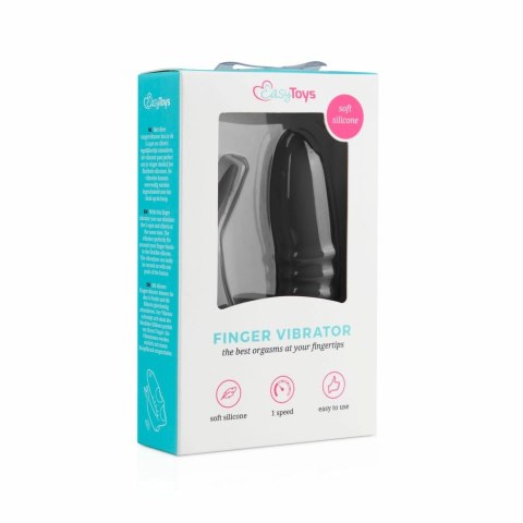 EasyToys Wibrujący Nakładka na Palec Czarny Silikonowy Model Ergonomiczny EasyToys Wibrujący Nakładka na Palec Czarny Silikonowy Model Ergonomiczny